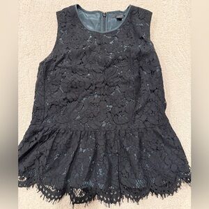 Jcrew Elegant Black Lace Sleeveless Top
